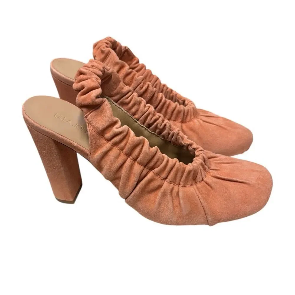 ULLA JOHNSON Lucia Ruched High Heel In Henna NWB Size 39 1/2